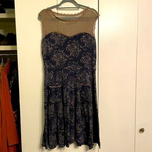 ModCloth A-line dress with Illusion neckline
